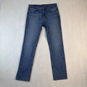 Levi's 513 Jeans Men 31x32 Blue Slim Straight Medium Wash Fade Denim Slim